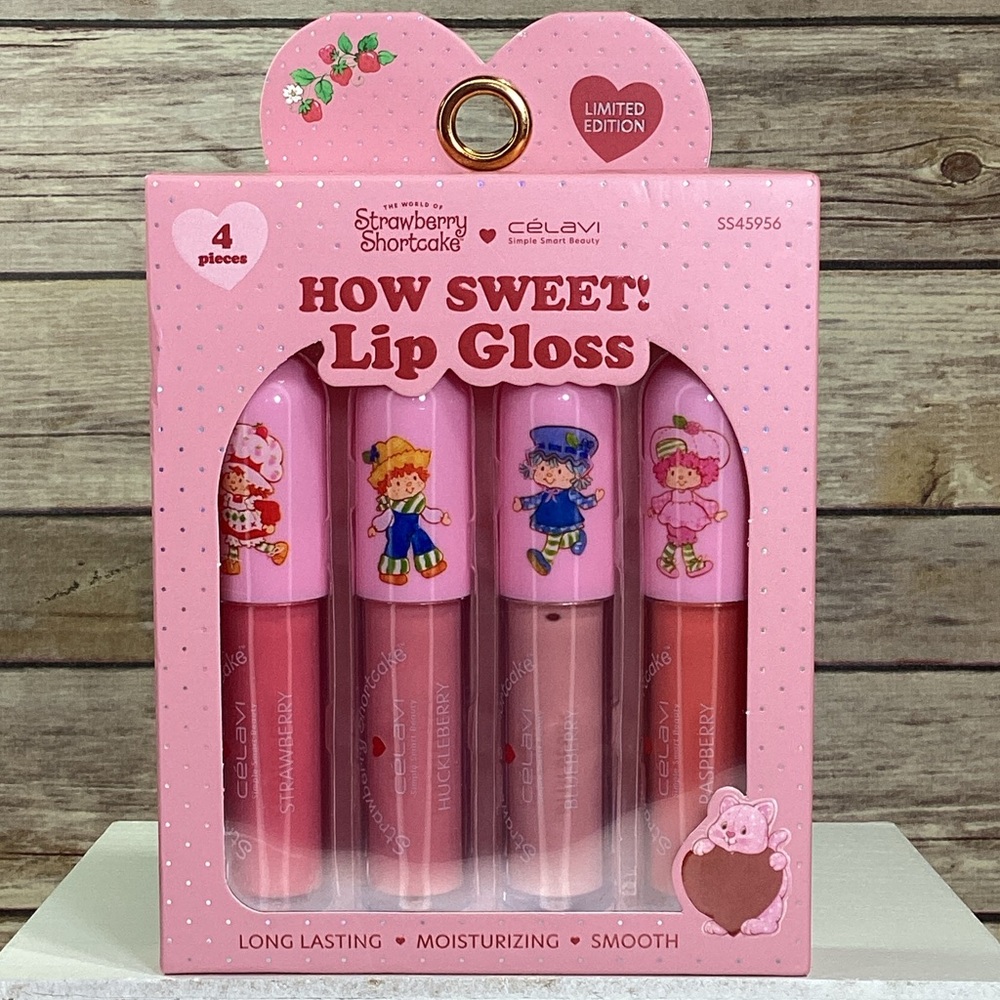 Celavi Strawberry Shortcake Collection How Sweet! Lip Gloss Set